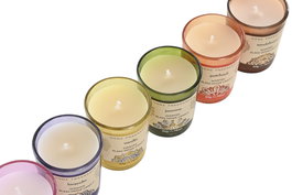 DKD Home Decor Vela Indio Multicolor Cera Parafina Cristal Set de 3 5 x 6 x 5 cm