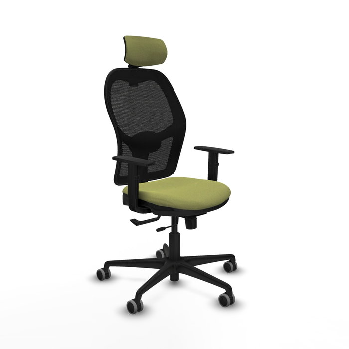 PIQUERAS Y CRESPO Silla de oficina Jorquera con mecanismo Sincro/Traslack Verde oliva y Negro PIQUERAS Y CRESPO Silla de oficina Jorquera con mecanismo Sincro/Traslack Verde oliva y Negro