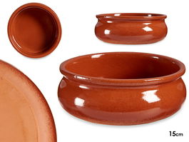 La Dehesa Cazuela Abombada Diam 15 cm Barro Refractario Color Miel (Set de 16)