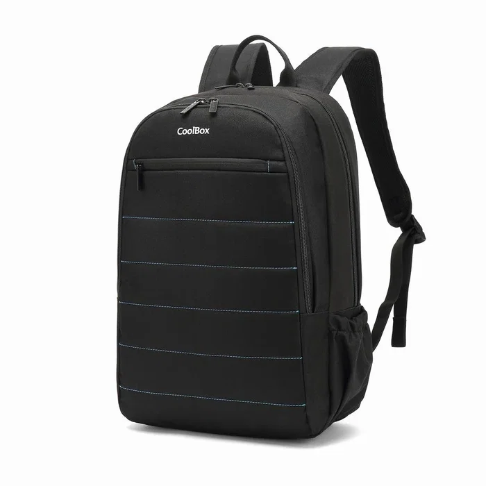 Coolbox COO-BAG15-2N Mochila para Portátil 15.6 Pulgadas (39.6 cm) Impermeable, Negro, con Compartimento para Tablet y Bolsillos para Accesorios