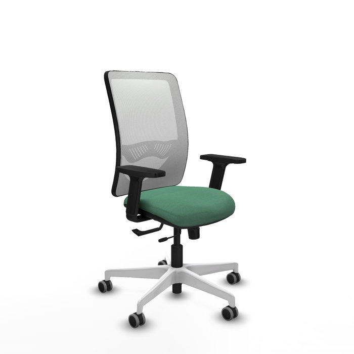 PIQUERAS Y CRESPO Silla de oficina Zulema con mecanismo Sincro/Traslack, Verde esmeralda y Blanco PIQUERAS Y CRESPO Silla de oficina Zulema con mecanismo Sincro/Traslack, Verde esmeralda y Blanco