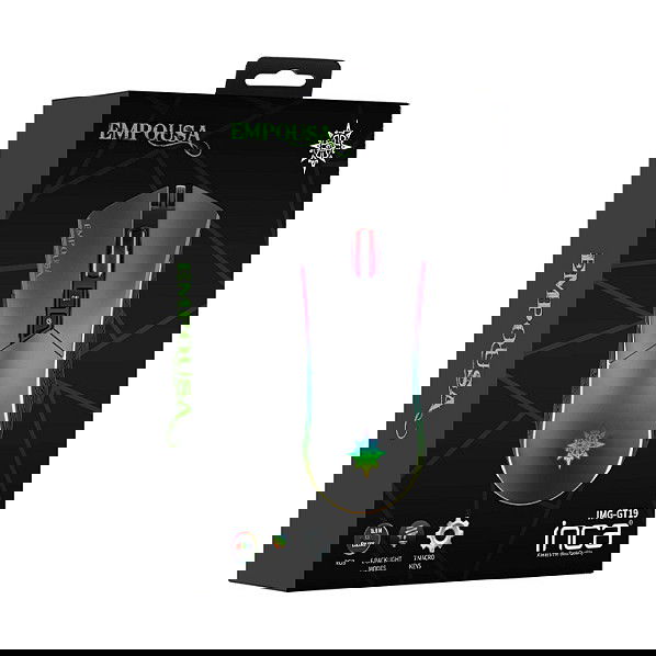 INCA Gaming Maus IMG-GT19 4800 DPI RGB 7 Tasten USB SW retail