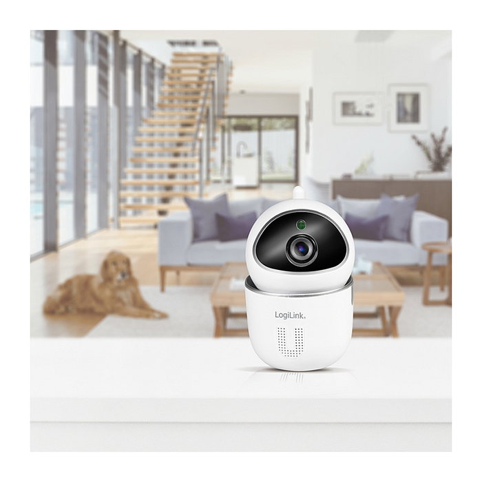 LogiLink Cámara inteligente WiFi con visión de 360 grados y compatible con Tuya