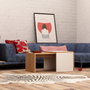 Hanah Home Mesa de Centro Roble y Blanco 90cm x 42cm x 40cm