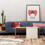 Hanah Home Mesa de Centro Roble y Blanco 90cm x 42cm x 40cm