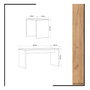 Hanah Home Mesa de Centro Roble y Blanco 90cm x 42cm x 40cm