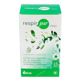 GENOMIX PHARMA Respirpur 14Sticks Complemento Alimenticio para Vías Respiratorias con Vitaminas y Extractos Vegetales