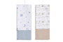 DKD Home Decor Paño Atlantico Azul Blanco 40 x 0.5 x 60 cm Algodon Set de 2 piezas 180gsm