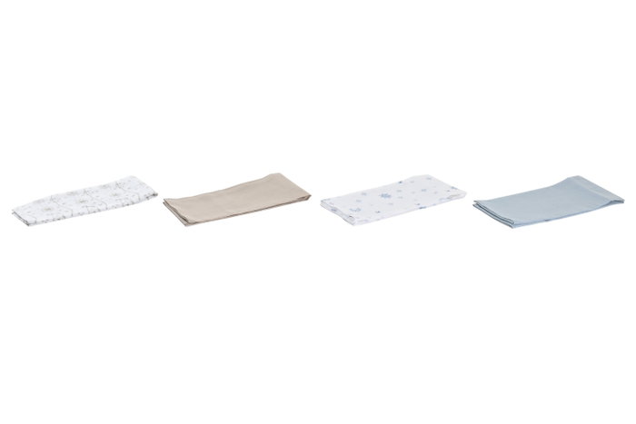 DKD Home Decor Paño Atlantico Azul Blanco 40 x 0.5 x 60 cm Algodon Set de 2 piezas 180gsm