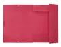 Liderpapel Carpeta de tres solapas con gomas, cartón prespán, A3, Rojo