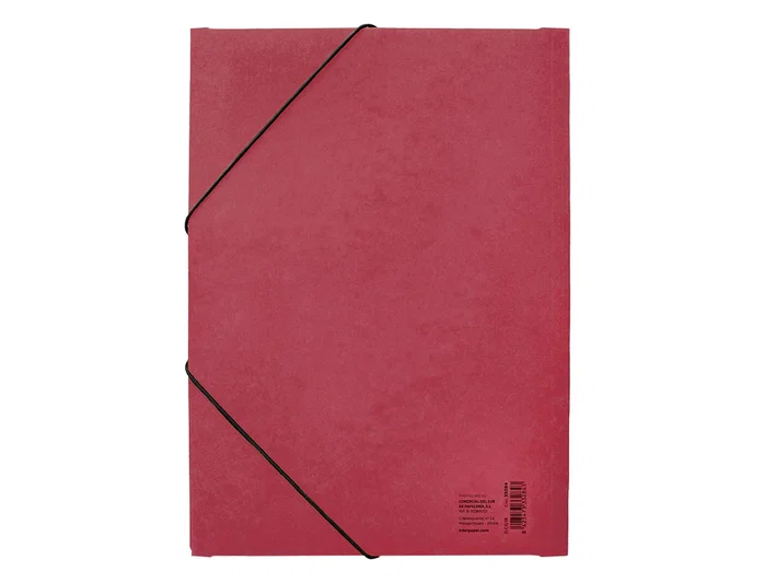 Liderpapel Carpeta de tres solapas con gomas, cartón prespán, A3, Rojo Liderpapel Carpeta de tres solapas con gomas, cartón prespán, A3, Rojo