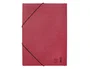 Liderpapel Carpeta de tres solapas con gomas, cartón prespán, A3, Rojo