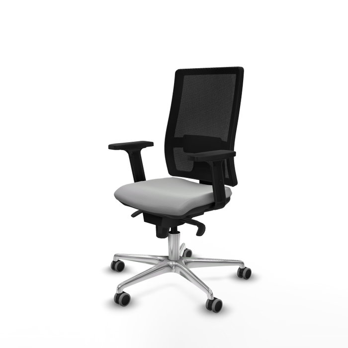 PIQUERAS Y CRESPO Silla de oficina Horna con mecanismo Sincro, Gris claro y Negro PIQUERAS Y CRESPO Silla de oficina Horna con mecanismo Sincro, Gris claro y Negro