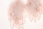 DKD Home Decor Decoración Colgante Navidad Fantasía Rosa Palo Blanco Pluma Alas 4 x 33 x 28 cm (2 Unidades)