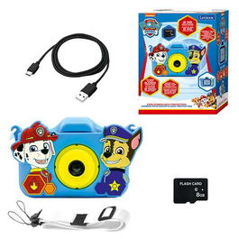 Lexibook Cámara de fotos infantil Patrulla Canina (Paw Patrol) con protección de silicona, luces y 5 juegos, idiomas múltiples