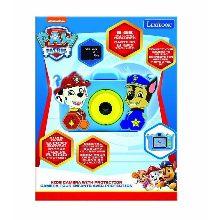 LEXIBOOK Cámara Infantil Patrulla Canina con Protección de Silicona
