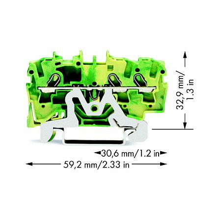 WAGO 2001-1307 Terminal para cableado eléctrico 4,2 mm