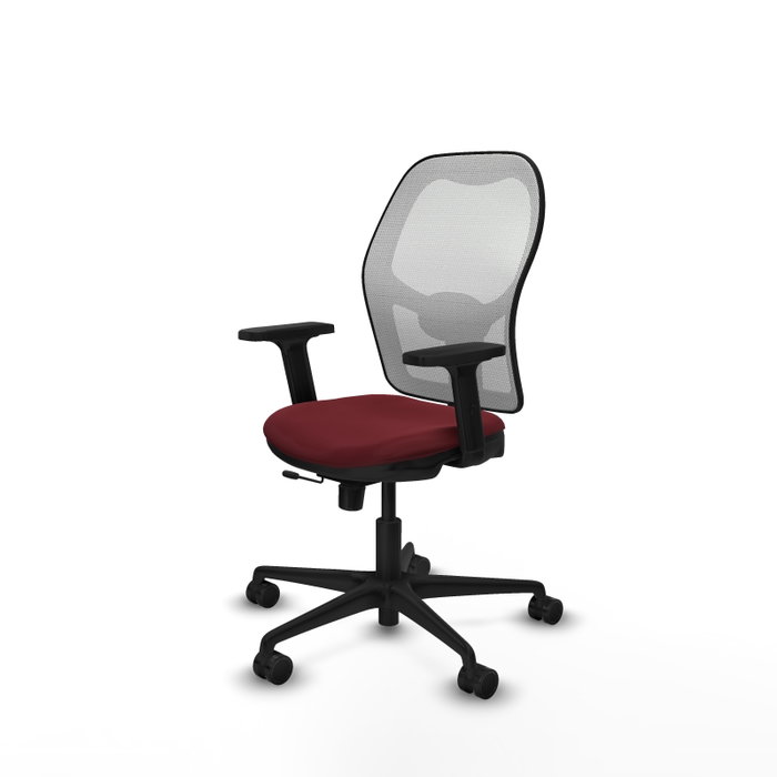 PIQUERAS Y CRESPO Silla de oficina Jorquera con mecanismo Sincro/Traslack, Granate y Blanco PIQUERAS Y CRESPO Silla de oficina Jorquera con mecanismo Sincro/Traslack, Granate y Blanco