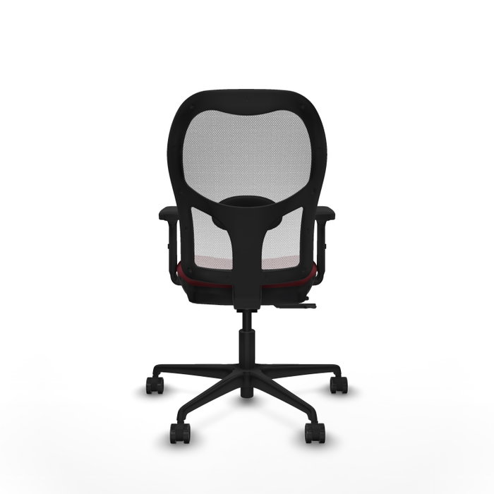 PIQUERAS Y CRESPO Silla de oficina Jorquera con mecanismo Sincro/Traslack, Granate y Blanco PIQUERAS Y CRESPO Silla de oficina Jorquera con mecanismo Sincro/Traslack, Granate y Blanco