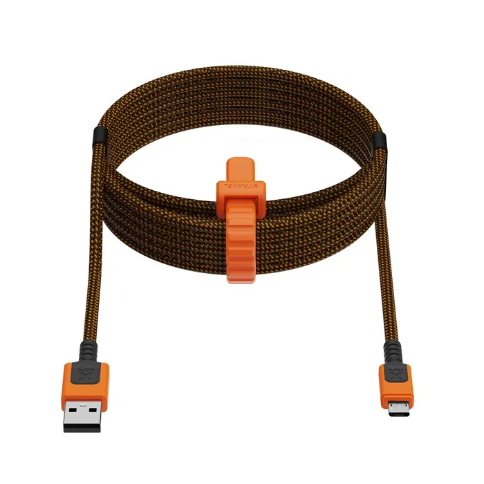 Xtorm Cable Xtreme USB-A a Micro USB 1,5m Negro/Naranja