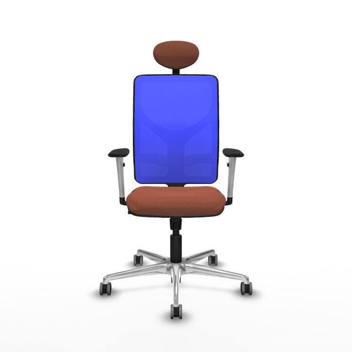 PIQUERAS Y CRESPO Silla de oficina Motilla con mecanismo Sincro, Tela Marrón y Malla Azul PIQUERAS Y CRESPO Silla de oficina Motilla con mecanismo Sincro, Tela Marrón y Malla Azul