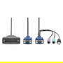 Digitus Módulo KVM de un solo puerto USB, PS/2, VGA Negro, DB-25 Macho/Macho