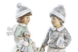 DKD Home Decor Figura Navidad Moderna Gris Verde Resina 8 x 12 x 12 cm
