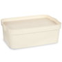 Caja de Almacenaje con Tapa Kipit Crema Plástico 6 L (12 Unidades)