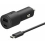 Motorola SJV102-EU Cargador de Coche 45W con Puertos USB-A y USB-C Negro