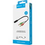 Sandberg Adaptador de Auriculares de Teléfono para PC, Convierte Conector Simple en Doble para Uso con Ordenador, Permite Utilizar Headset Móvil en PC
