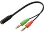 Sandberg Adaptador de Auriculares de Teléfono para PC, Convierte Conector Simple en Doble para Uso con Ordenador, Permite Utilizar Headset Móvil en PC