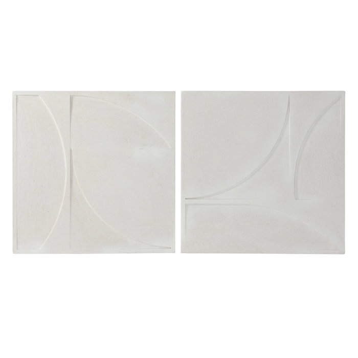 DKD Home Decor Decoración de Pared MDF 80x80 cm, Pack de 2