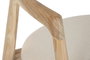 DKD Home Decor Silla de Teca y Poliéster Natural y Blanco