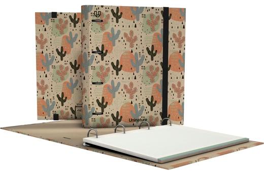 Grafoplás 4D35 Carpebook A4 Forrado Uninature Cactus, Kraft y Cartón 100% Reciclado, Mecanismo 4 Anillas 35mm, Cierre Goma Elástica, Formato Hojas DIN-A4 Grafoplás 4D35 Carpebook A4 Forrado Uninature Cactus, Kraft y Cartón 100% Reciclado, Mecanismo 4 Anillas 35mm, Cierre Goma Elástica, Formato Hojas DIN-A4