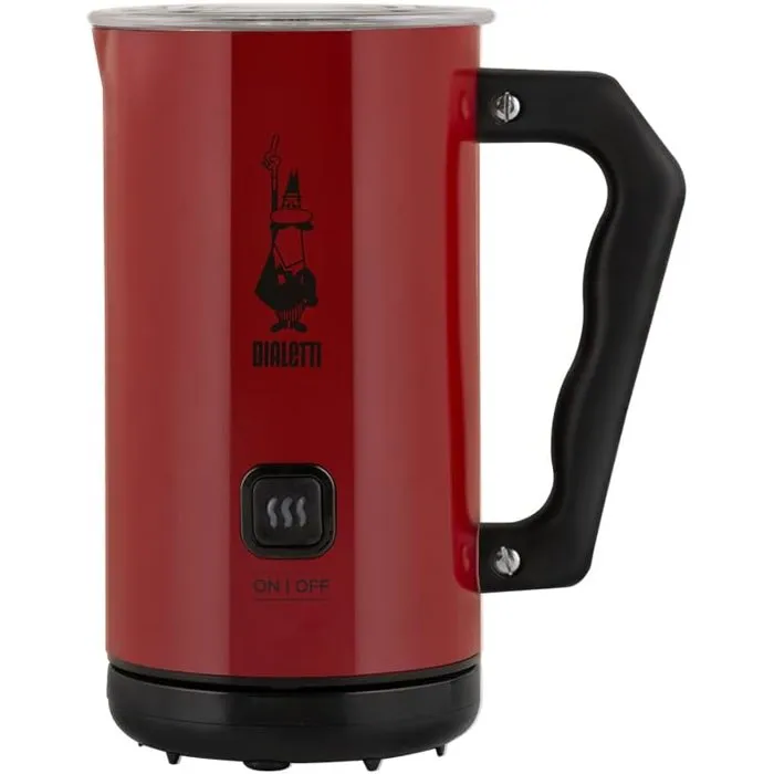 Bialetti Espumador de Leche Eléctrico MKF02, 300 ml, Rojo