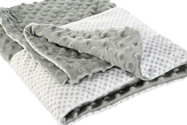 DKD Home Decor Peluche Manta Bebé Rosa, Azul, Verde Poliester 100 x 10 x 75 cm (3 Unidades)