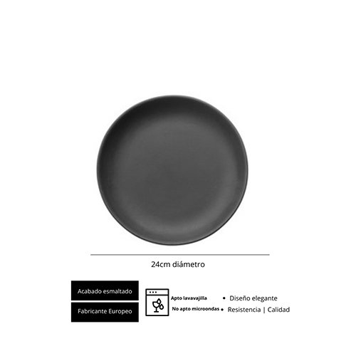 Summa Io Grafito Plato Hondo Coupe 24 cm (Set de 6) inevitable