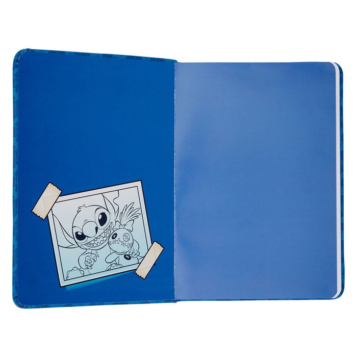 Loungefly Cuaderno Holiday Stitch Disney 12,7x17,7cm Cuero Sintético Páginas Rayadas Recargable