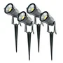 SolarLite Pack 4 Spots de Jardín LED con Pincho 5W 421Lm 2700K 40.000H SL-SL-C10-5W-WW-PK4-AP