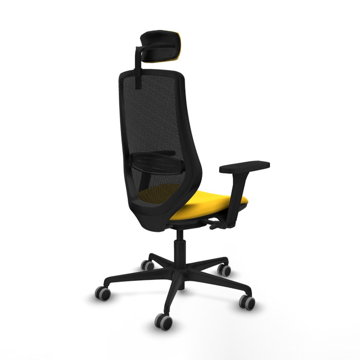 PIQUERAS Y CRESPO Silla de oficina Mardos con mecanismo Sincro/Traslack Amarillo/Negro