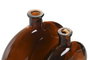 DKD Home Decor Set de 2 Jarrones de Cristal Marrón