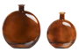 DKD Home Decor Set de 2 Jarrones de Cristal Marrón