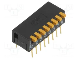 Aratas (Formerly Omron Components) Interruptor DIP-SWITCH A6D 8 secciones ON-OFF