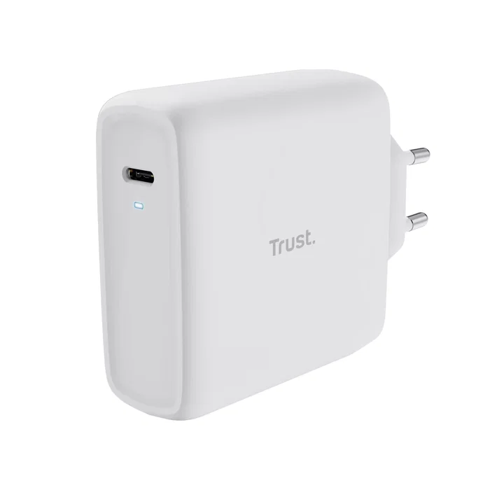 Trust Maxo Cargador Pared USB-C 100W (25140) con PD 3.0 y PPS, Blanco, Incluye Cable USB-C a USB-C de 2 Metros Trust Maxo Cargador Pared USB-C 100W (25140) con PD 3.0 y PPS, Blanco, Incluye Cable USB-C a USB-C de 2 Metros