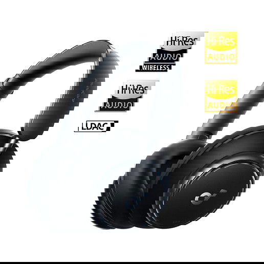 Anker Auriculares Soundcore Space Q45 Inalámbrico y Alámbrico Diadema Negro con Cancelación de Ruido Activa