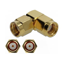DeLOCK Adaptador RP-SMA a RP-SMA 90° 10 GHz Oro