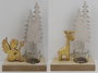 DKD Home Decor Portavelas de Madera y Cristal 14x8x22 cm