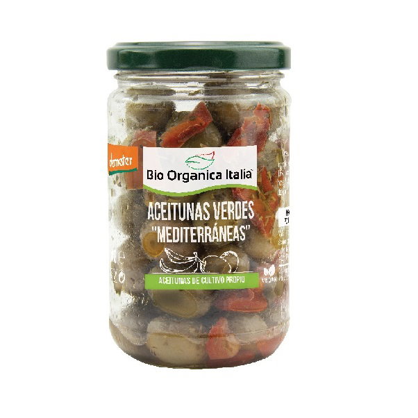 BIO ORGANICA ITALIA Aceitunas Verdes Mediterráneas Demeter 180gr BIO ORGANICA ITALIA Aceitunas Verdes Mediterráneas Demeter 180gr