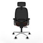PIQUERAS Y CRESPO Silla de oficina Cilanco con mecanismo Sincro/Traslack, Naranja y Negro