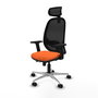 PIQUERAS Y CRESPO Silla de oficina Cilanco con mecanismo Sincro/Traslack, Naranja y Negro